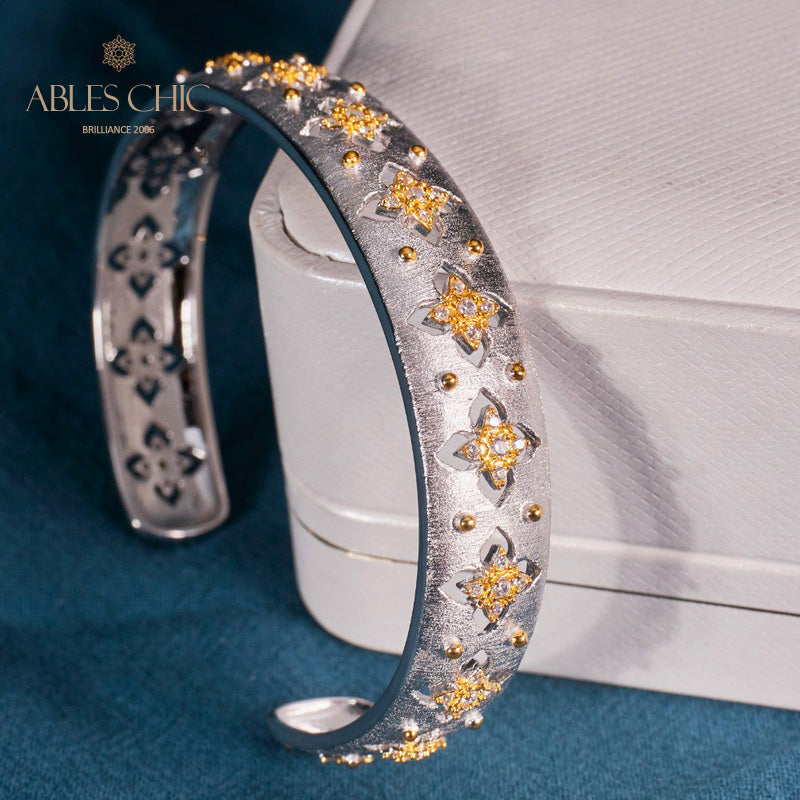 Stoffelement Kleeblatt Armband 6036