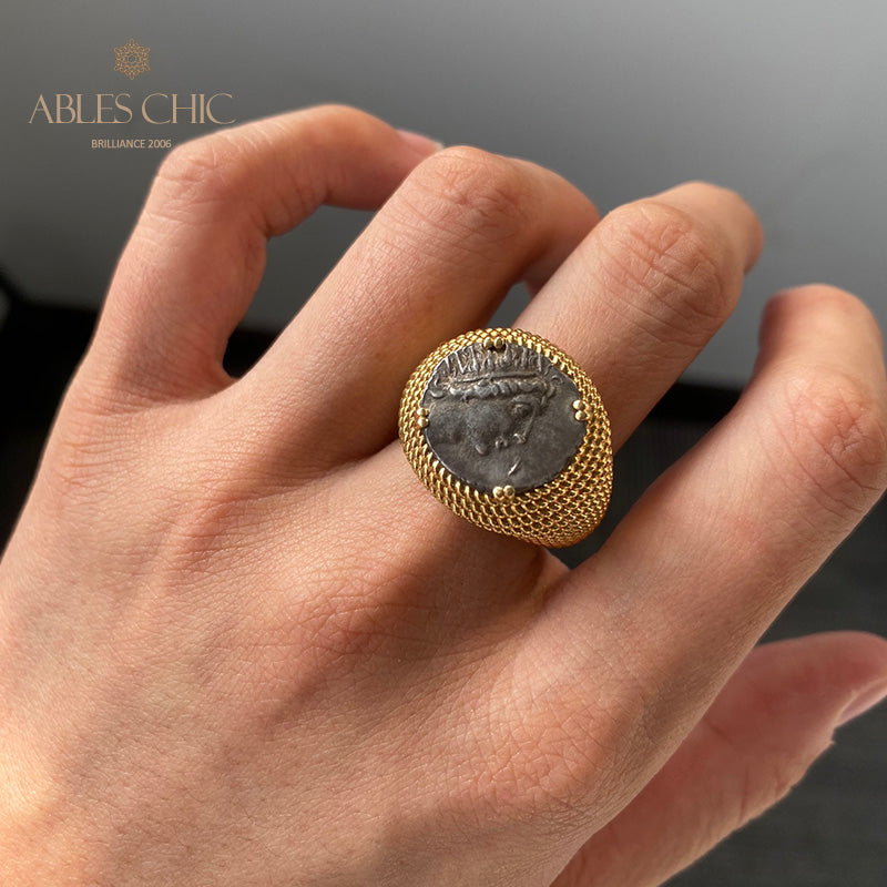 Byzantinischer Ring mit Helios-Münze