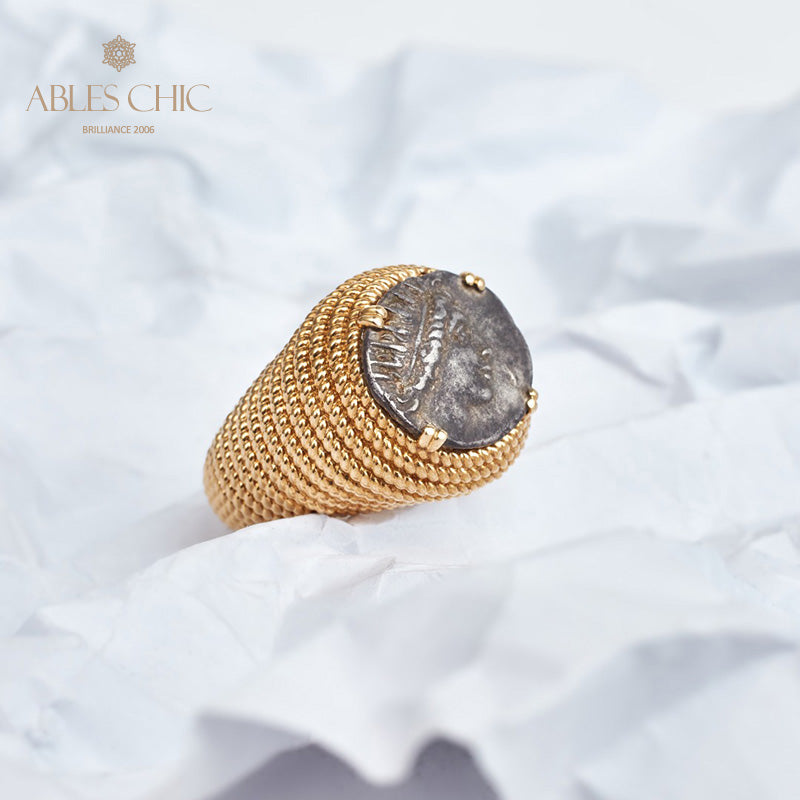 Byzantinischer Ring mit Helios-Münze