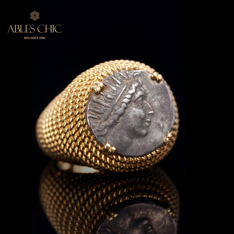 Byzantinischer Ring mit Helios-Münze