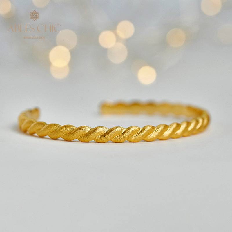 Mattes Armband mit Seilmuster 5921