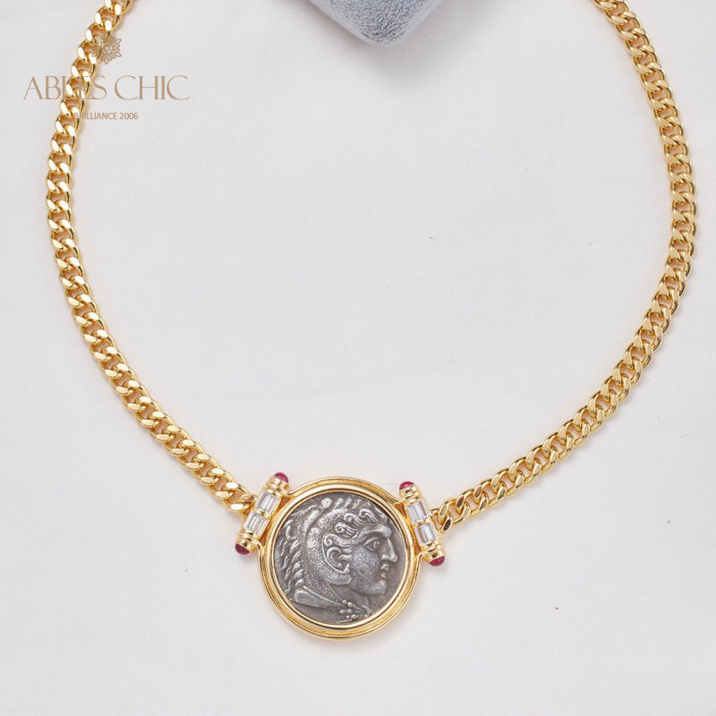 Griechische Zeus-Antike-Münzenkette 5842