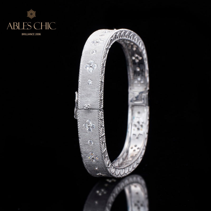 Stoffklee-Armband mit Sternenzirkon 5776