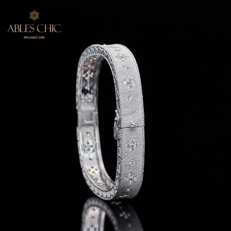 Stoffklee-Armband mit Sternenzirkon 5776