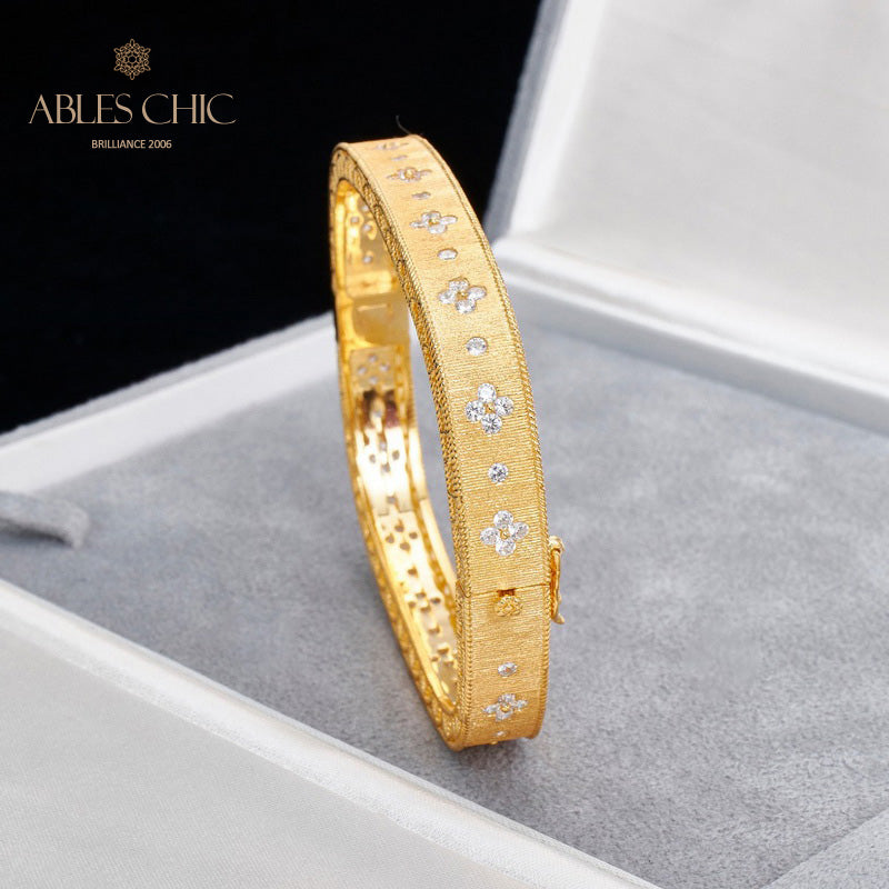 Stoffklee-Armband mit Sternenzirkon 5776