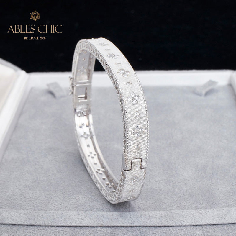 Stoffklee-Armband mit Sternenzirkon 5776