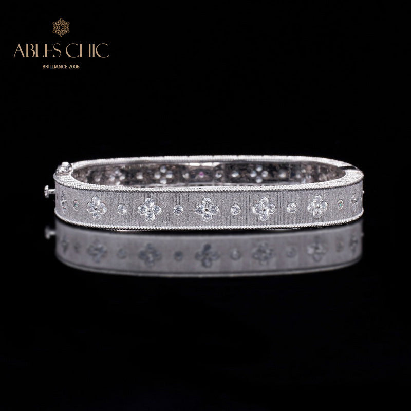Stoffklee-Armband mit Sternenzirkon 5776