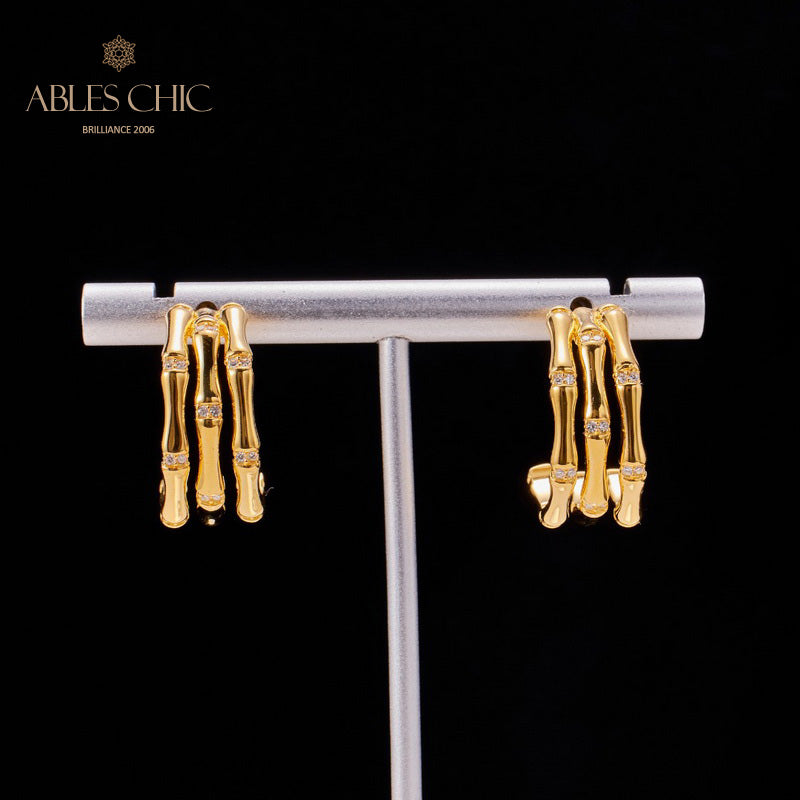 Bambusknoten Ohrringe 5736