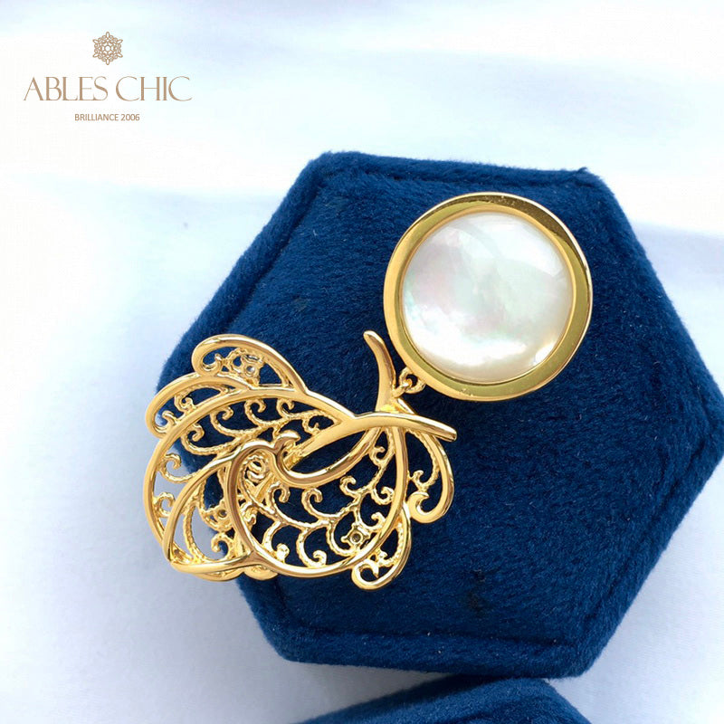 Mabe Pearl Filigraner Blattanhänger 5820
