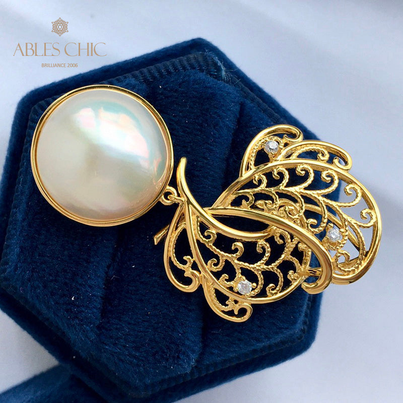 Mabe Pearl Filigraner Blattanhänger 5820
