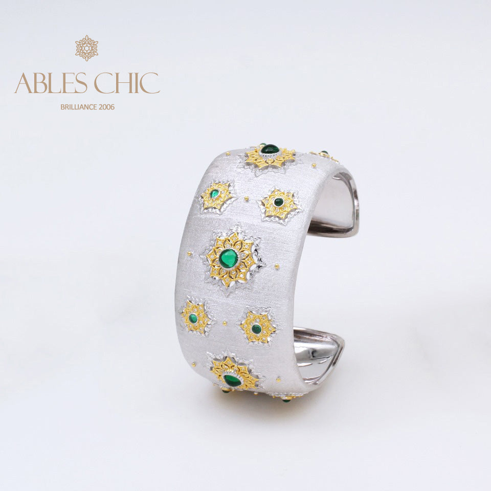 Seidiges breites Armband mit Sternensteinen 5455
