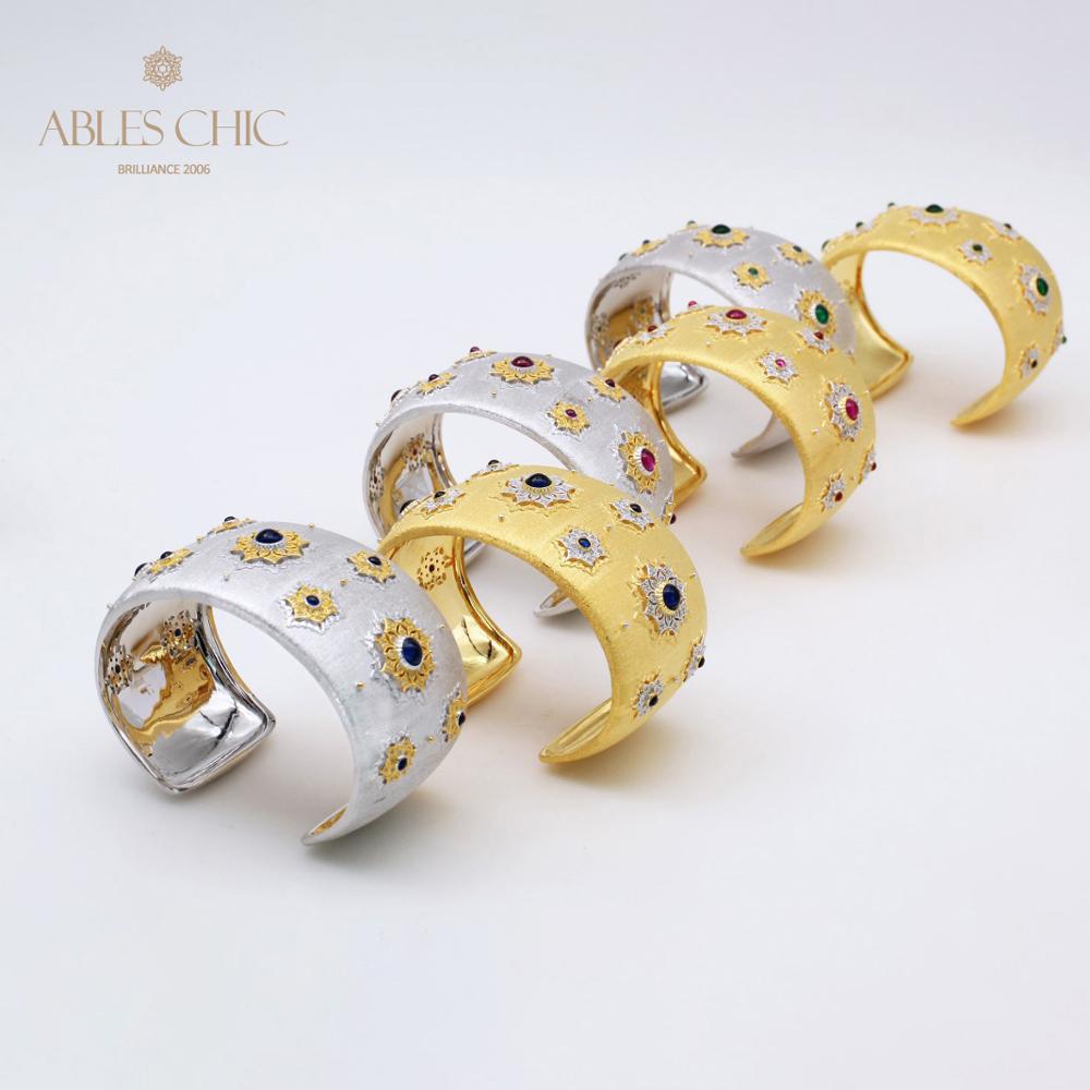 Seidiges breites Armband mit Sternensteinen 5455