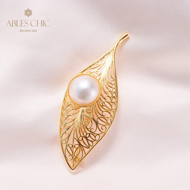 Mabe Pearl Filigraner Blattanhänger 5844