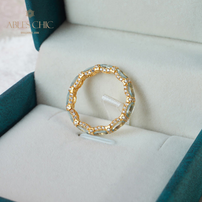 Aquamarin Stapelring 6042
