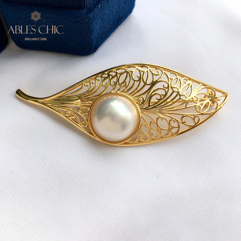 Mabe Pearl Filigraner Blattanhänger 5844