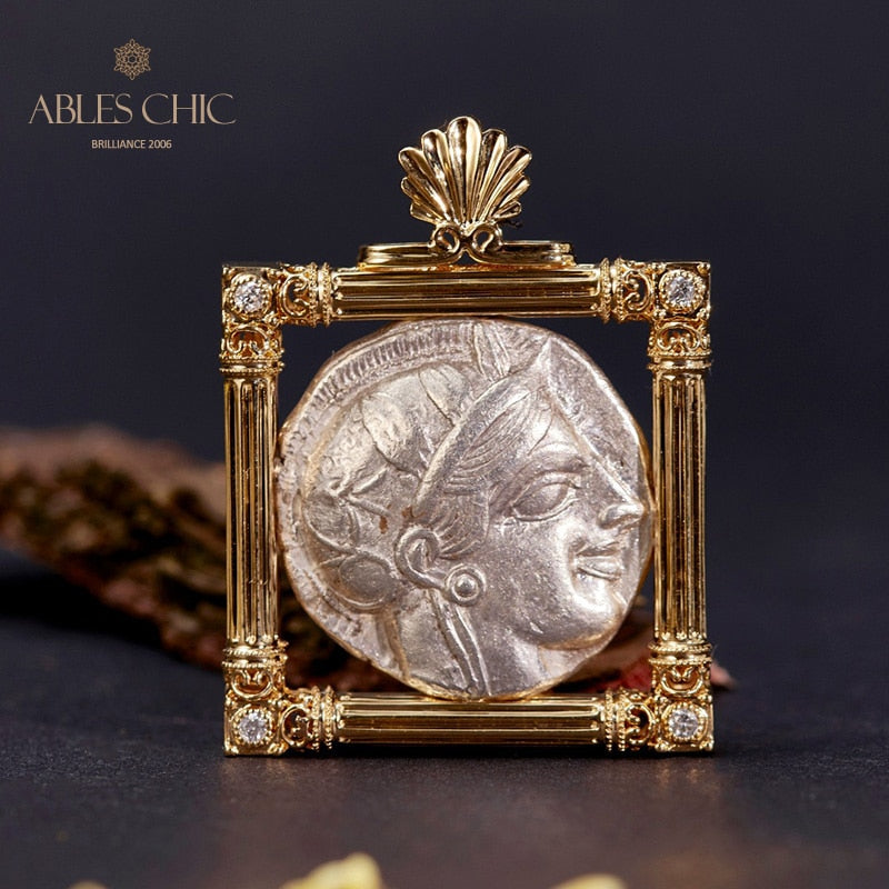 Nur byzantinischer Lira-Athena-Münzenanhänger