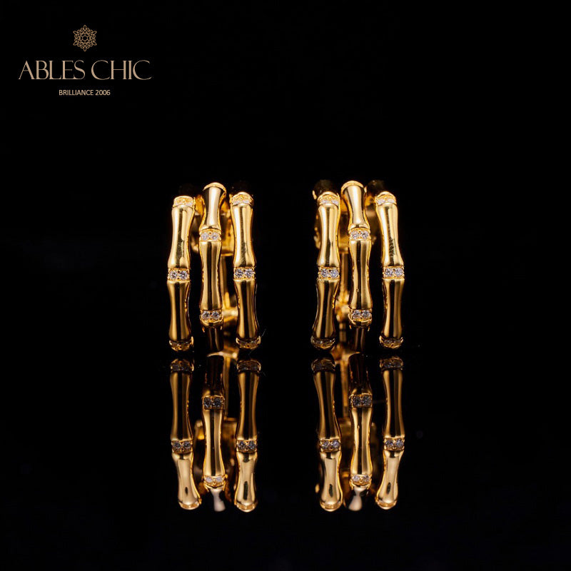 Bambusknoten Ohrringe 5736