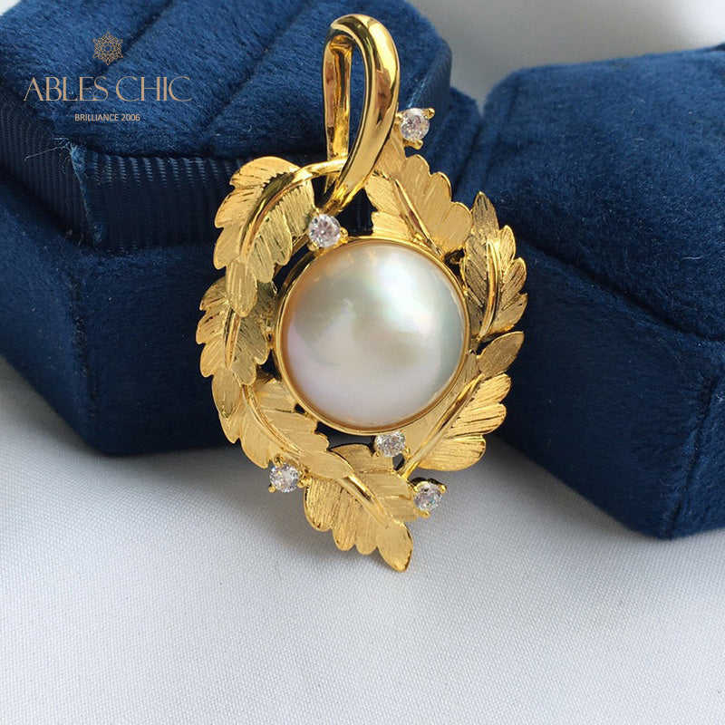 Mabe Perlenblatt-Girlanden-Halskette 5817