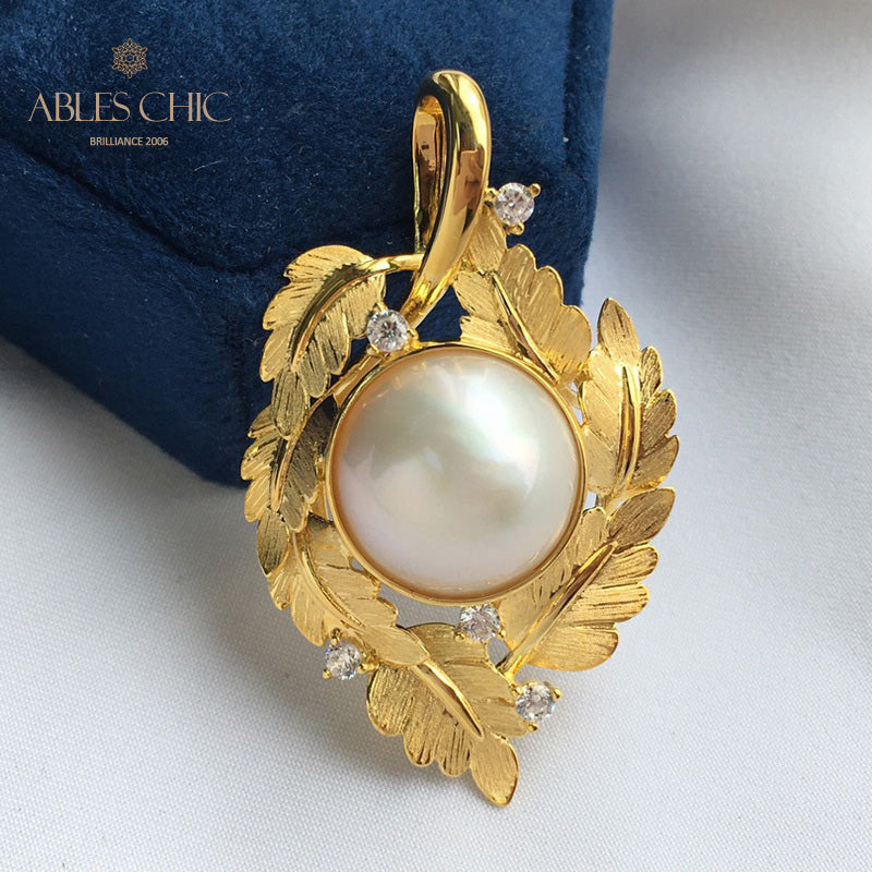 Mabe Perlenblatt-Girlanden-Halskette 5817