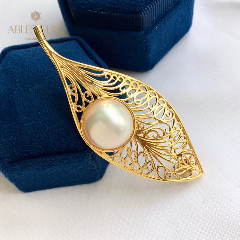Mabe Pearl Filigraner Blattanhänger 5844