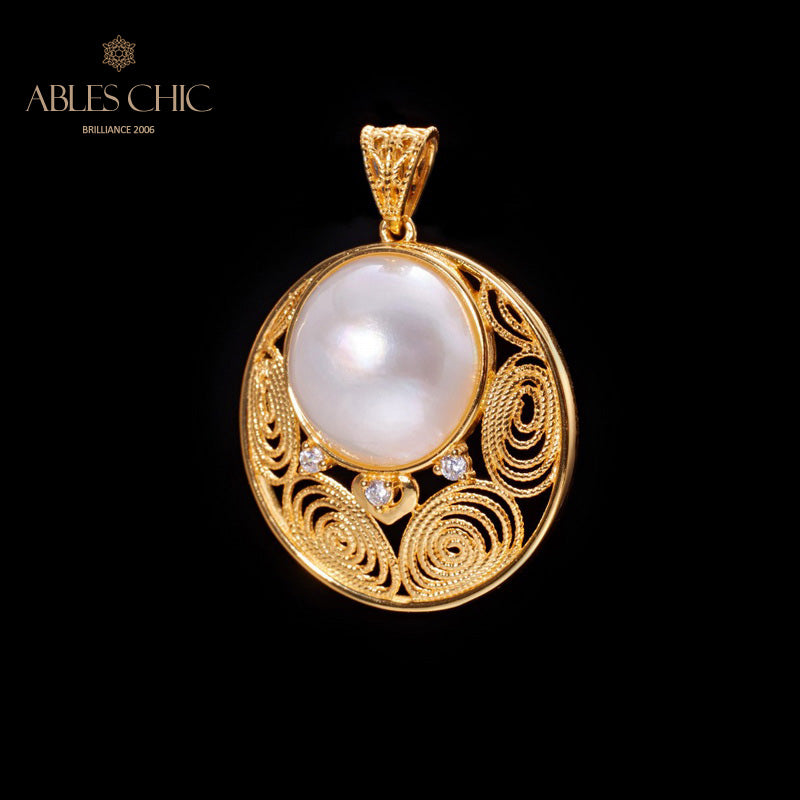 Mabe Pearl Filigrananhänger 5843