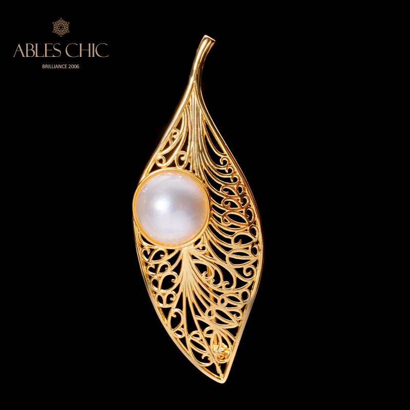 Mabe Pearl Filigraner Blattanhänger 5844