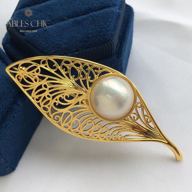 Mabe Pearl Filigraner Blattanhänger 5844