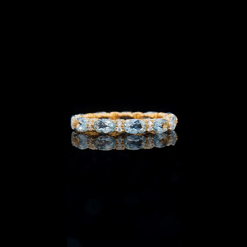 Aquamarin Stapelring 6042
