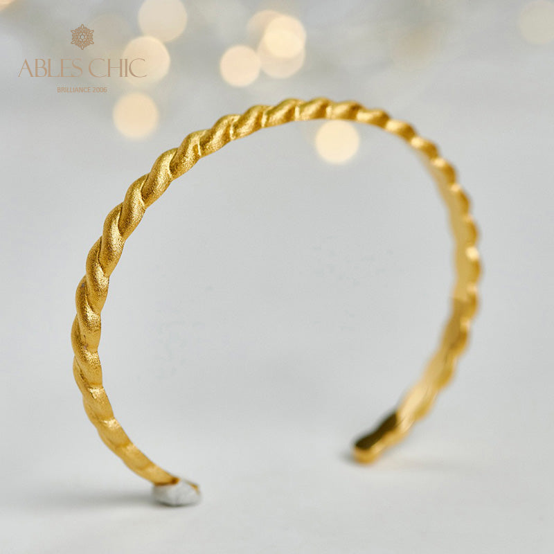 Mattes Armband mit Seilmuster 5921