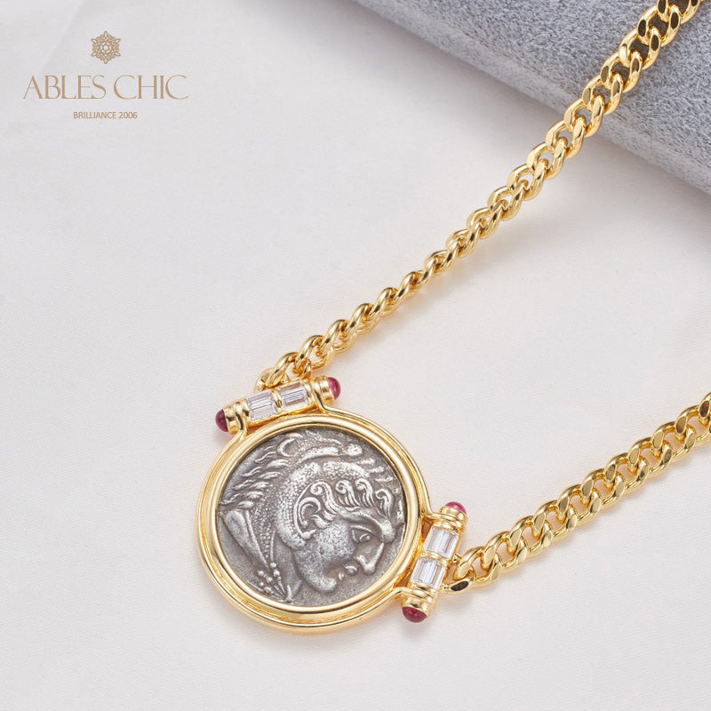 Griechische Zeus-Antike-Münzenkette 5842