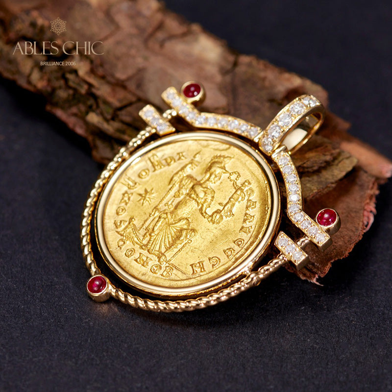 Nur byzantinischer Artefakt-Medaillonanhänger