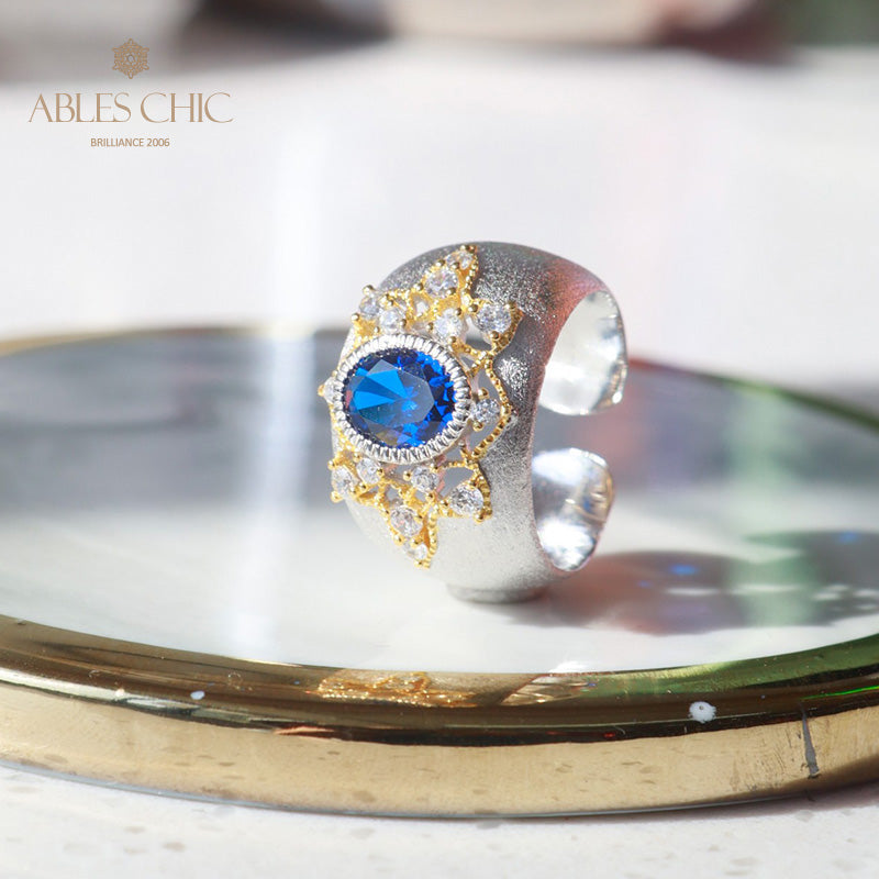 Saphirblumen-Seidenring 6065