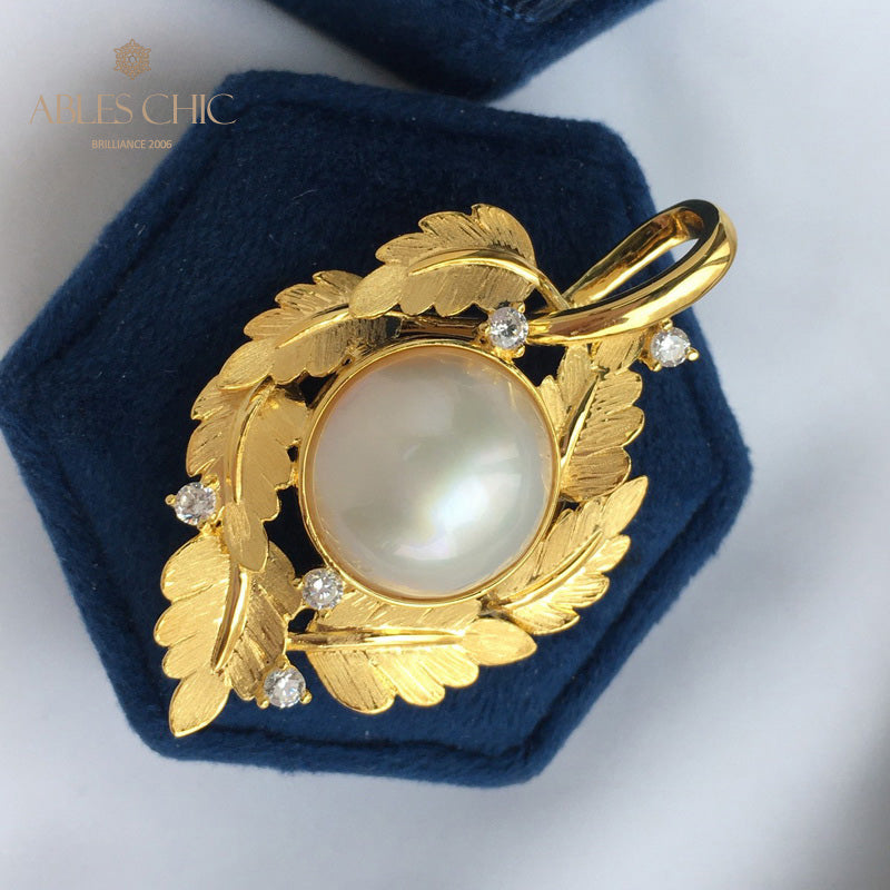 Mabe Perlenblatt-Girlanden-Halskette 5817