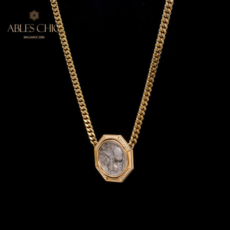 Byzantinische Athena-Medaillon-Halskette