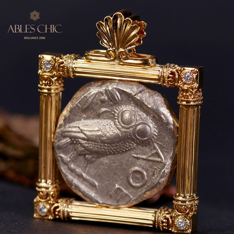 Nur byzantinischer Lira-Athena-Münzenanhänger