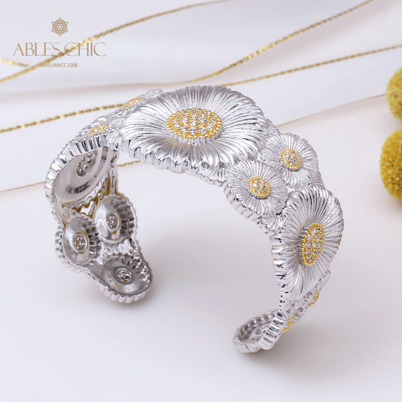 Offenes Armband mit Gänseblümchenblüten 5254
