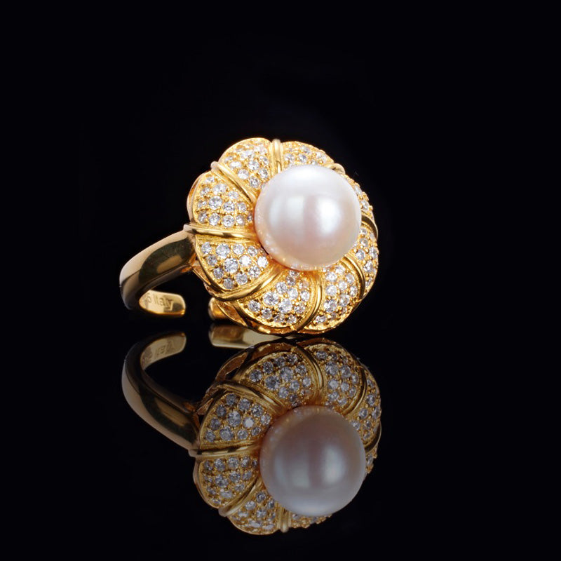 Akoya-Perlen-Blumenring 5783