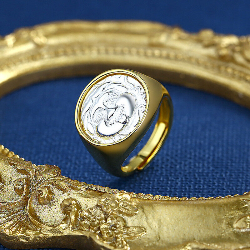 Medusa Griechische Münze Dicker Ring R1076