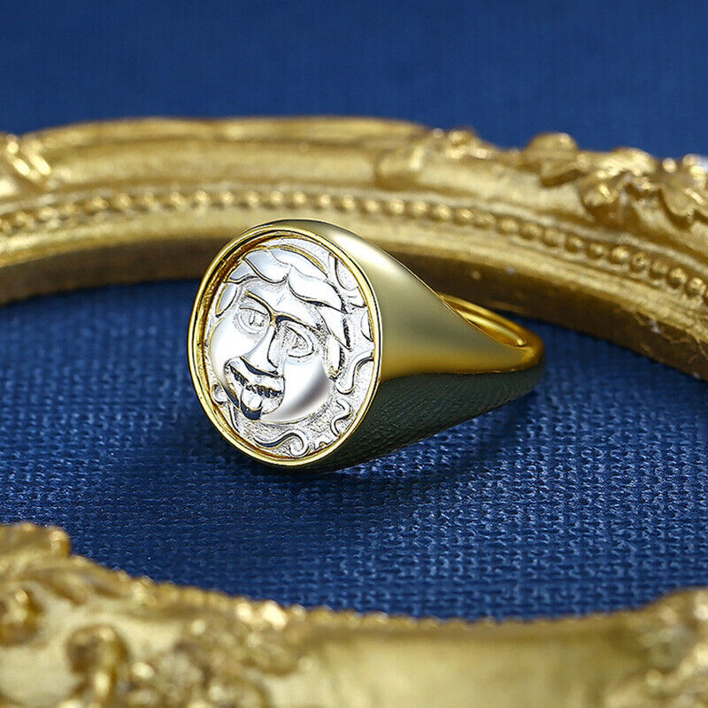 Medusa Griechische Münze Dicker Ring R1076