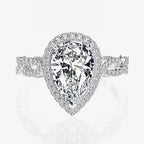 7 Karat Halo-Verlobungsring R0936