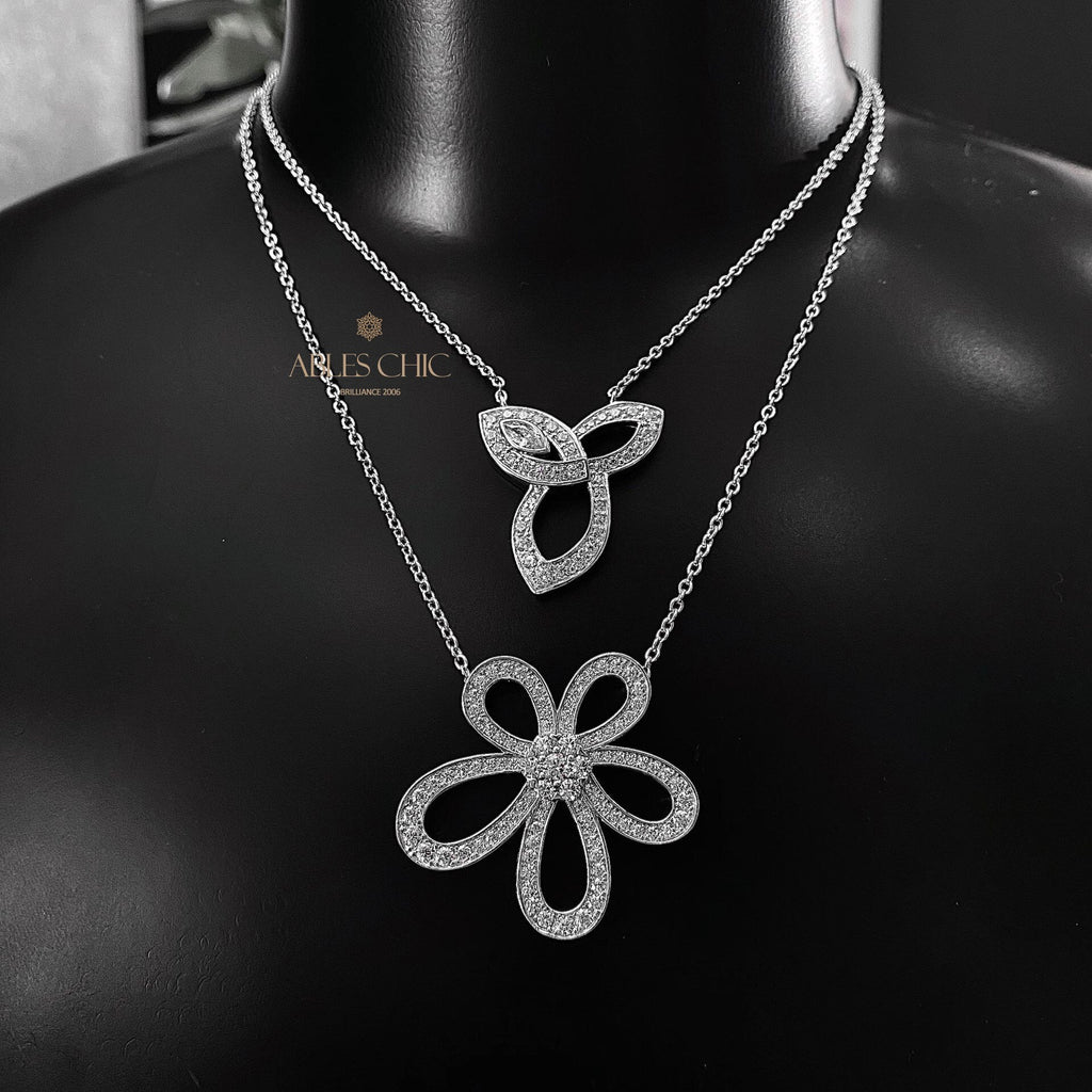 Marquise-Halskette mit Unendlichkeits-Charm P0746