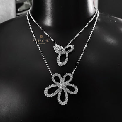 Marquise-Halskette mit Unendlichkeits-Charm P0746