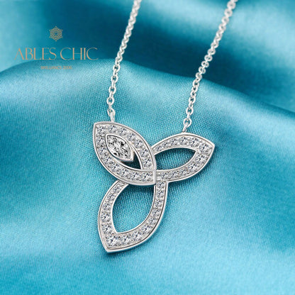 Marquise-Halskette mit Unendlichkeits-Charm P0746