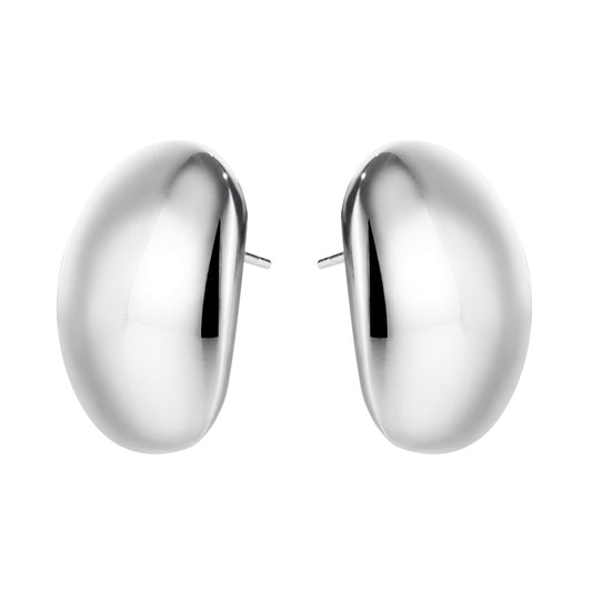 Polierte Beanpod-Ohrstecker E1191