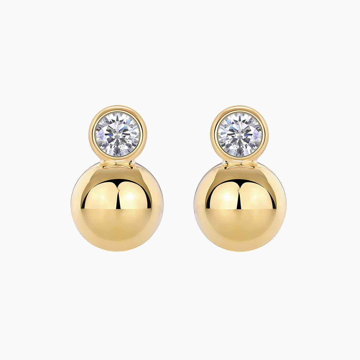 Sphere & Stone Stud