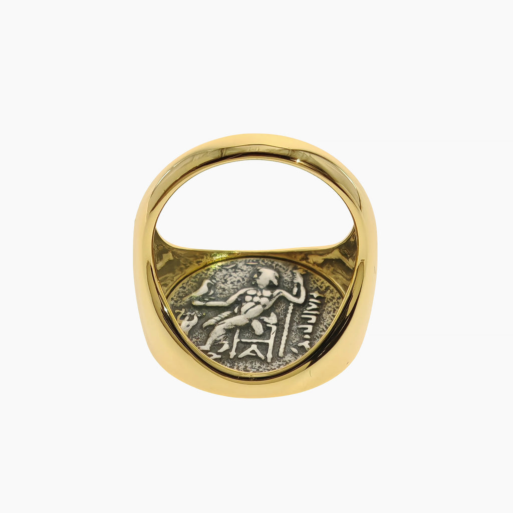 Hercules Coin Signet Ring