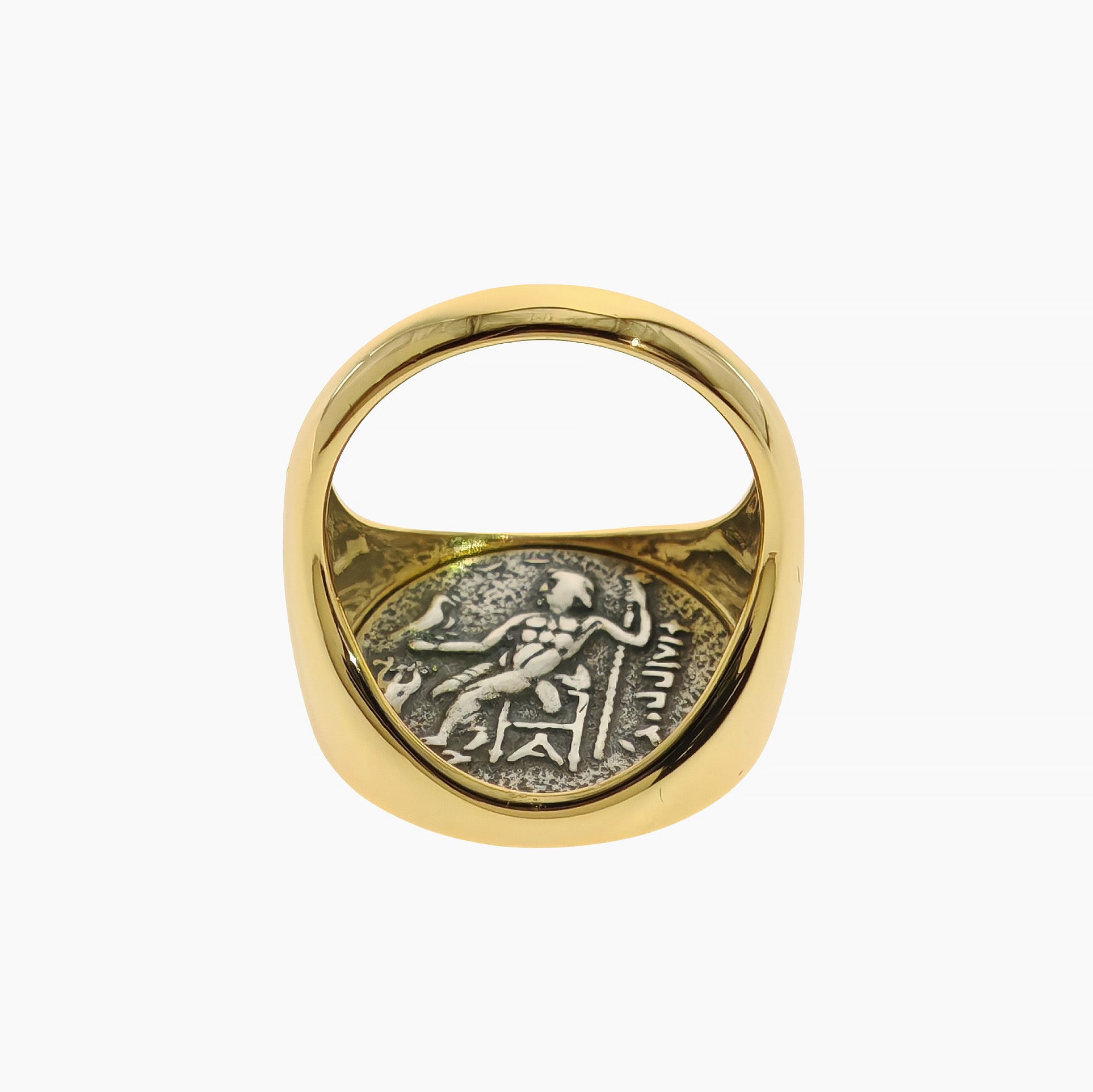 Hercules Coin Signet Ring