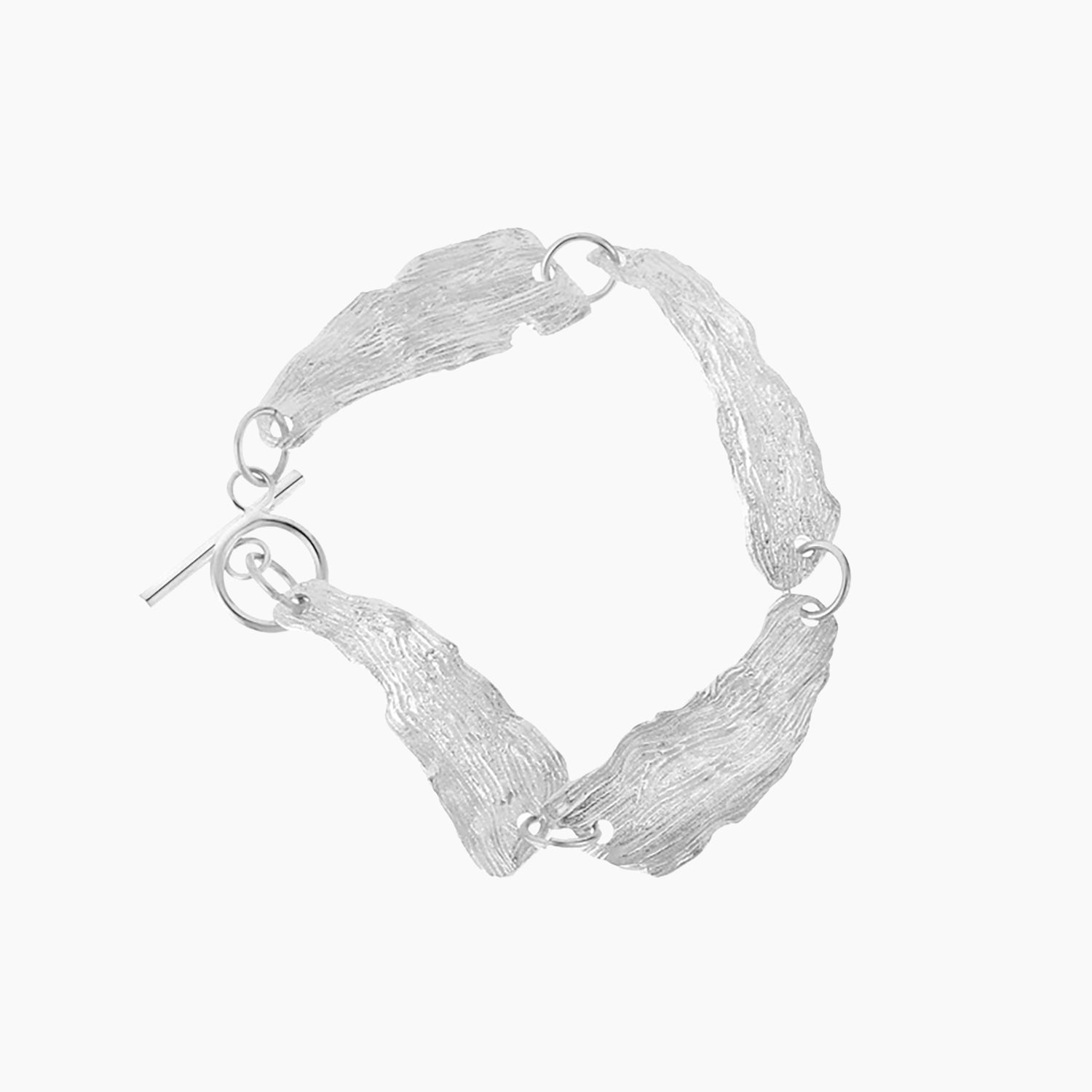 Gliederarmband mit faltigem Blattmuster B1039