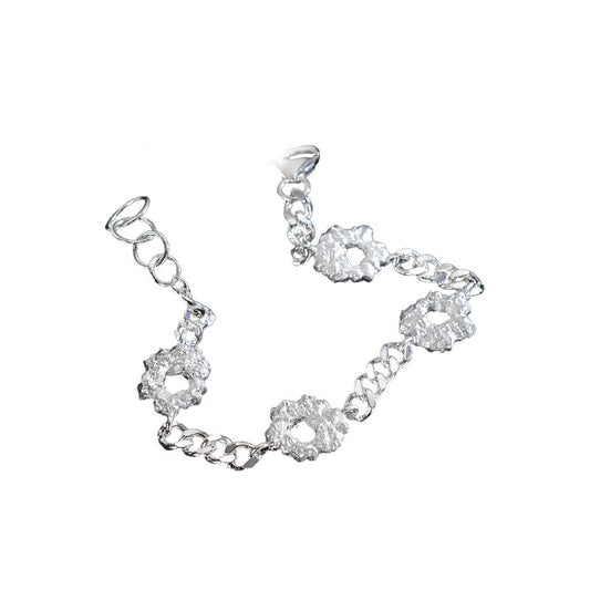 Zerknittertes Charms Panzerkettenarmband B1005