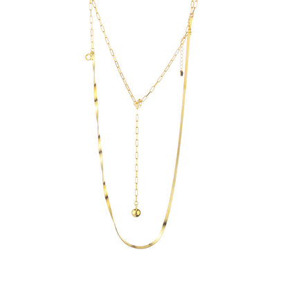 Schlangenkette, längliche Halskette N1025